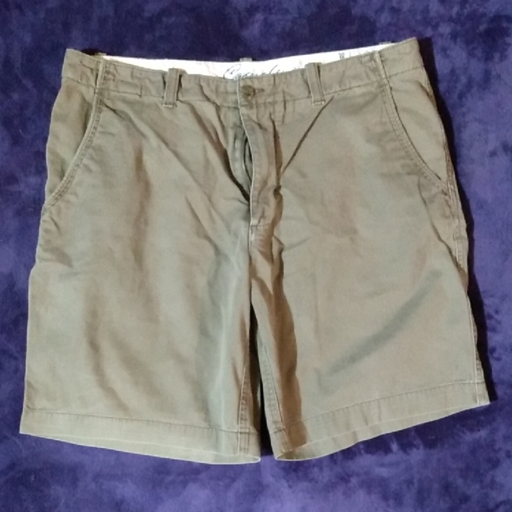 Roundtree & Yorke Men's Olive Flat Front Shorts